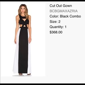 🎉BCBGMAXAZRIA CUT OUT GOWN